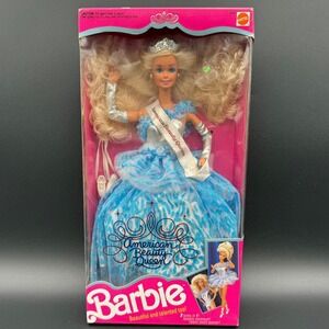 Barbie American Beauty Queen Doll 1991 Mattel 3137 Blonde Caucasian NRFB Vtg